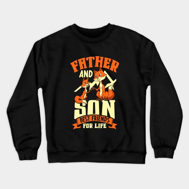 Friends for life - father and son Crewneck Sweatshirt by Modern Medieval Design